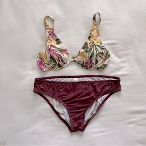 Freshwater | Women's Bikini | Cabana Print/Rosewood  | XL